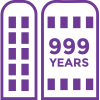 A block of flats reading '999 years' representing Lease Extension from SAM Conveyancing