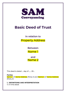 Deed of Trust Stamp Duty SAM Conveyancing