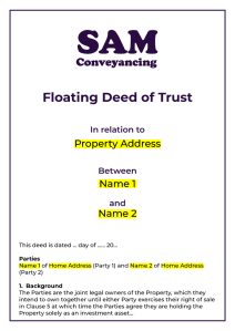 Example of a Floating Deed of Trust for joint owners of property