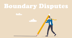 Man outlining boundaries. SAM Conveyancing's guide on boundary disputes Man outlining boundaries. SAM Conveyancing's guide on boundary disputes