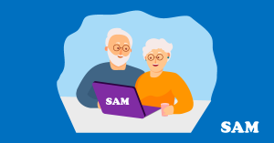 An elderly couple sat at their laptop looking at Older Persons Shared Ownership (OPSO) information on the SAM Conveyancing website An elderly couple sat at their laptop looking at Older Persons Shared Ownership (OPSO) information on the SAM Conveyancing website