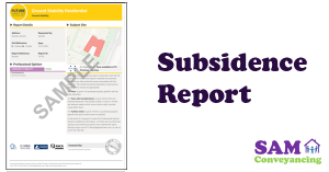 Subsidence Report Subsidence Report