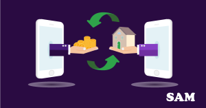 Cartoon arms reach out of smartphone screens to pass a property between them, representing a transfer of legal ownership. SAM Conveyancing answer: What is a Land Registry TR1 Form? Cartoon arms reach out of smartphone screens to pass a property between them, representing a transfer of legal ownership. SAM Conveyancing answer: What is a Land Registry TR1 Form?