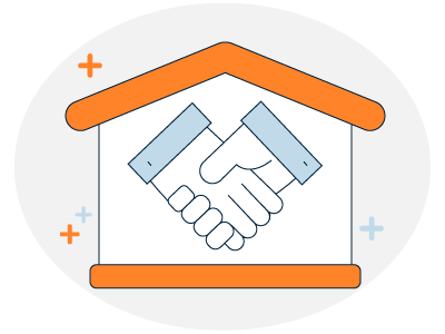 Two hands shaking in the middle of a house. SAM Conveyancing covers what a co ownership agreement is and when you need one
