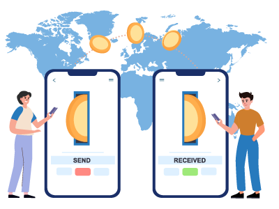 Man and woman transferring money internationally. SAM Conveyancing's guide to getting a gifted deposit from overseas