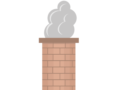 A UK chimney with smoke coming out. SAM Conveyancing helps with your 1930s chimney construction