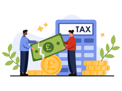 Two men sitting next to a calculator and splitting note. SAM Conveyancing's guide to shared ownership stamp duty