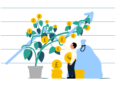 Man looking at share of increasing value. SAM Conveyancing's guide to shared ownership valuation