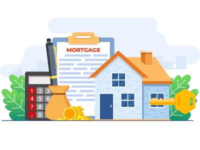 A house with a calculator, an official document, and a key next to it. SAM Conveyancing explains what stops you getting a mortgage