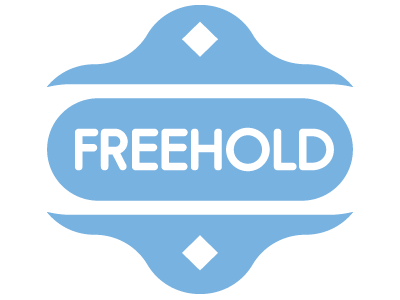 A badge with 'Freehold' in the middle - SAM Conveyancing explains what is a flying freehold