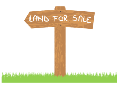 A wooden sign pointing to the left saying 'land for sale' - SAM Conveyancing explains what is a transfer of part form tp1